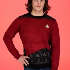 Rubber Road Ltd Adult Star Trek "Trek The Halls" Christmas Sweater