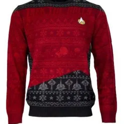 Rubber Road Ltd Adult Star Trek "Trek The Halls" Christmas Sweater 19 Rubber Road Ltd Adult Star Trek "Trek The Halls" Christmas Sweater -wizard of oz costume shop official star trek trek the halls christmas jump alt 9