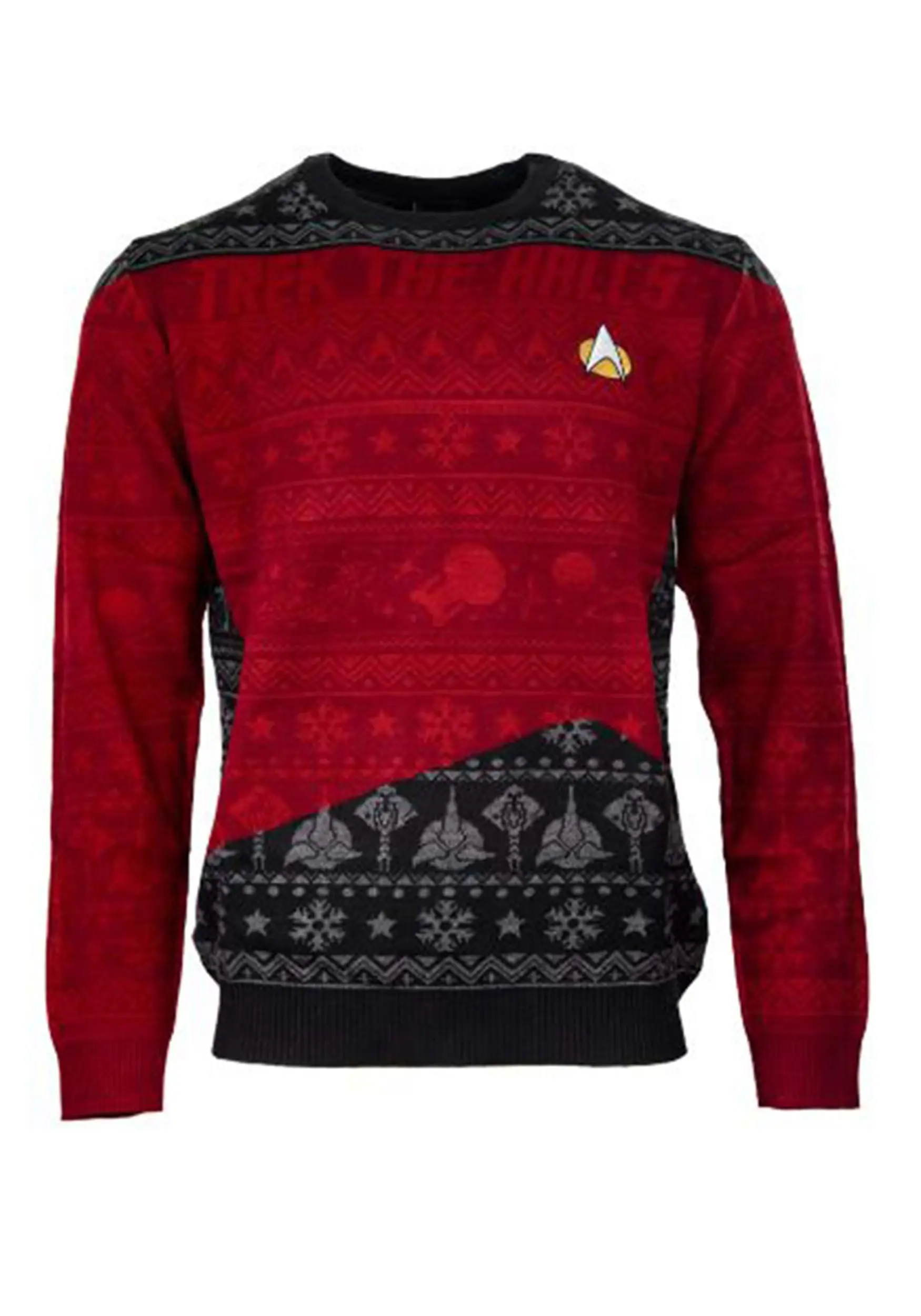 Rubber Road Ltd Adult Star Trek "Trek The Halls" Christmas Sweater 10 Rubber Road Ltd Adult Star Trek "Trek The Halls" Christmas Sweater - Image 10