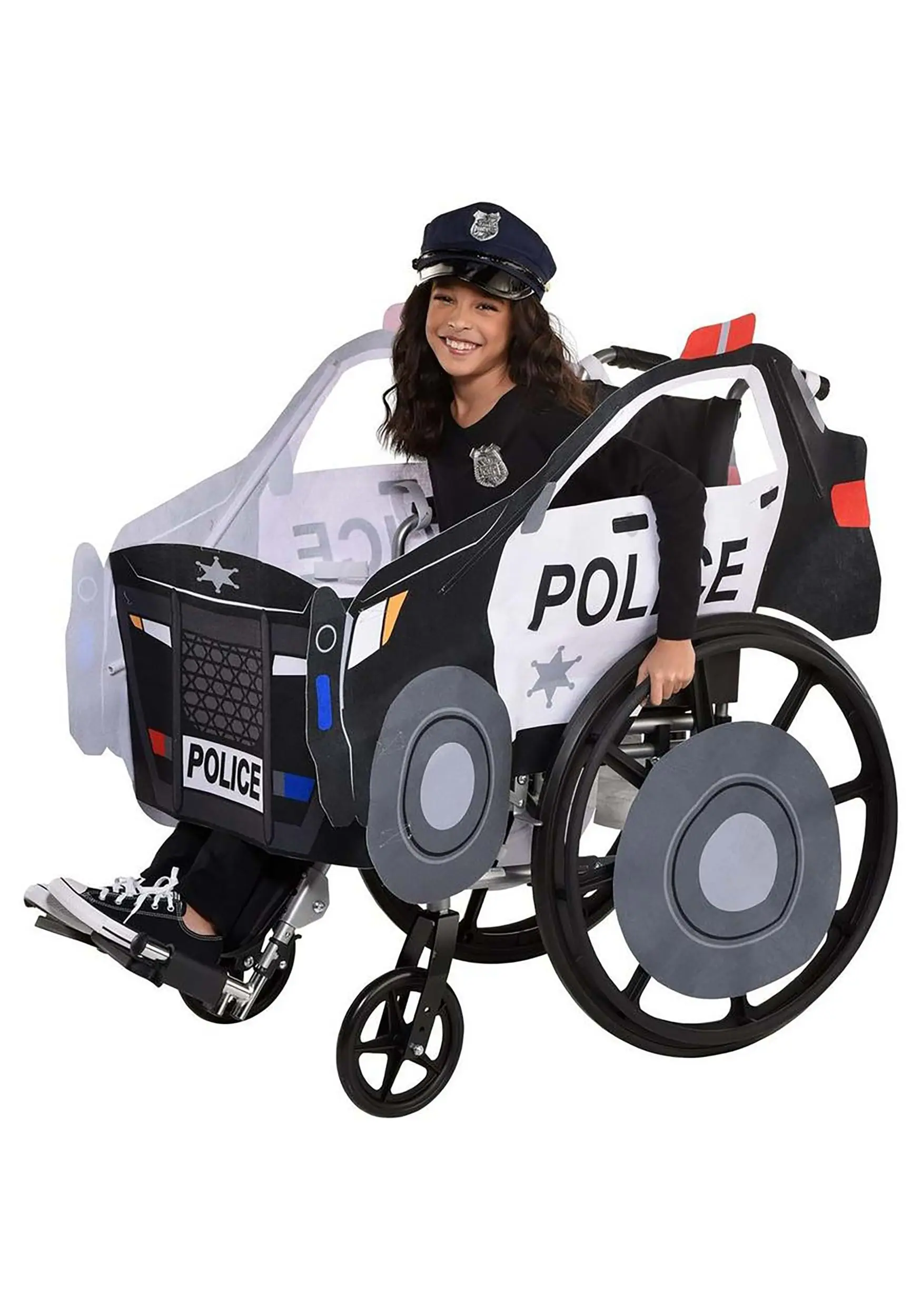 AMSCAN Police Car On Patrol Adaptive Wheelchair Cover Costume 2 AMSCAN Police Car On Patrol Adaptive Wheelchair Cover Costume - Image 2