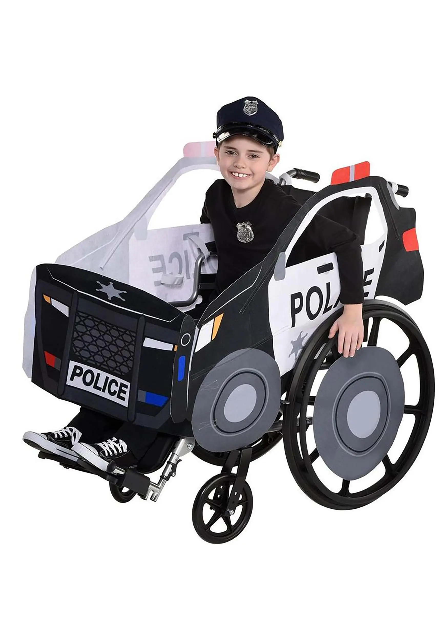 AMSCAN Police Car On Patrol Adaptive Wheelchair Cover Costume 3 AMSCAN Police Car On Patrol Adaptive Wheelchair Cover Costume - Image 3