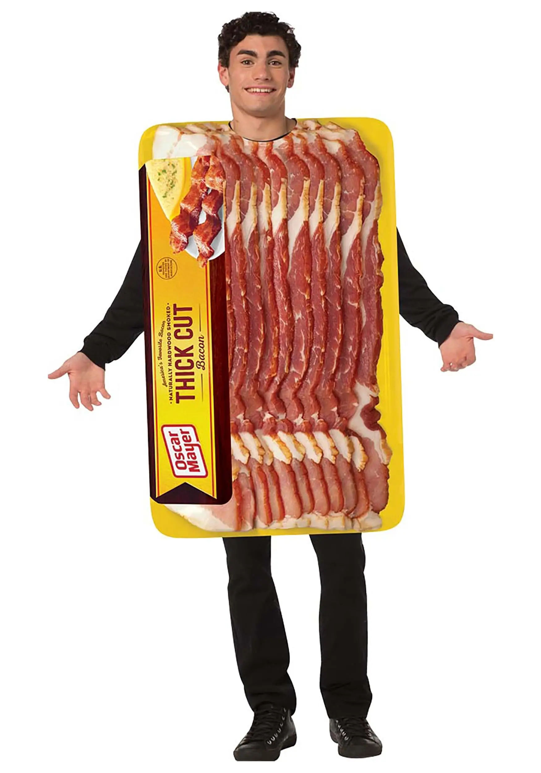 Morris Costumes Oscar Mayer Packaged Bacon Adult Costume 1 Morris Costumes Oscar Mayer Packaged Bacon Adult Costume