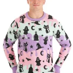 BigWan Apparel Co. Pastel Halloween Sweater For Adults -wizard of oz costume shop pastel halloween sweater alt 5