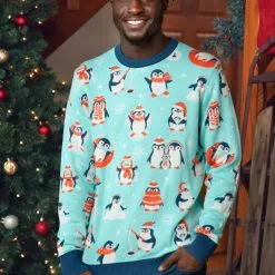 BigWan Apparel Co. Adult Penguins Ugly Christmas Sweater