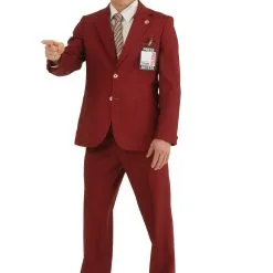 Opposuits Plus Size Authentic Ron Burgundy Suit Costume