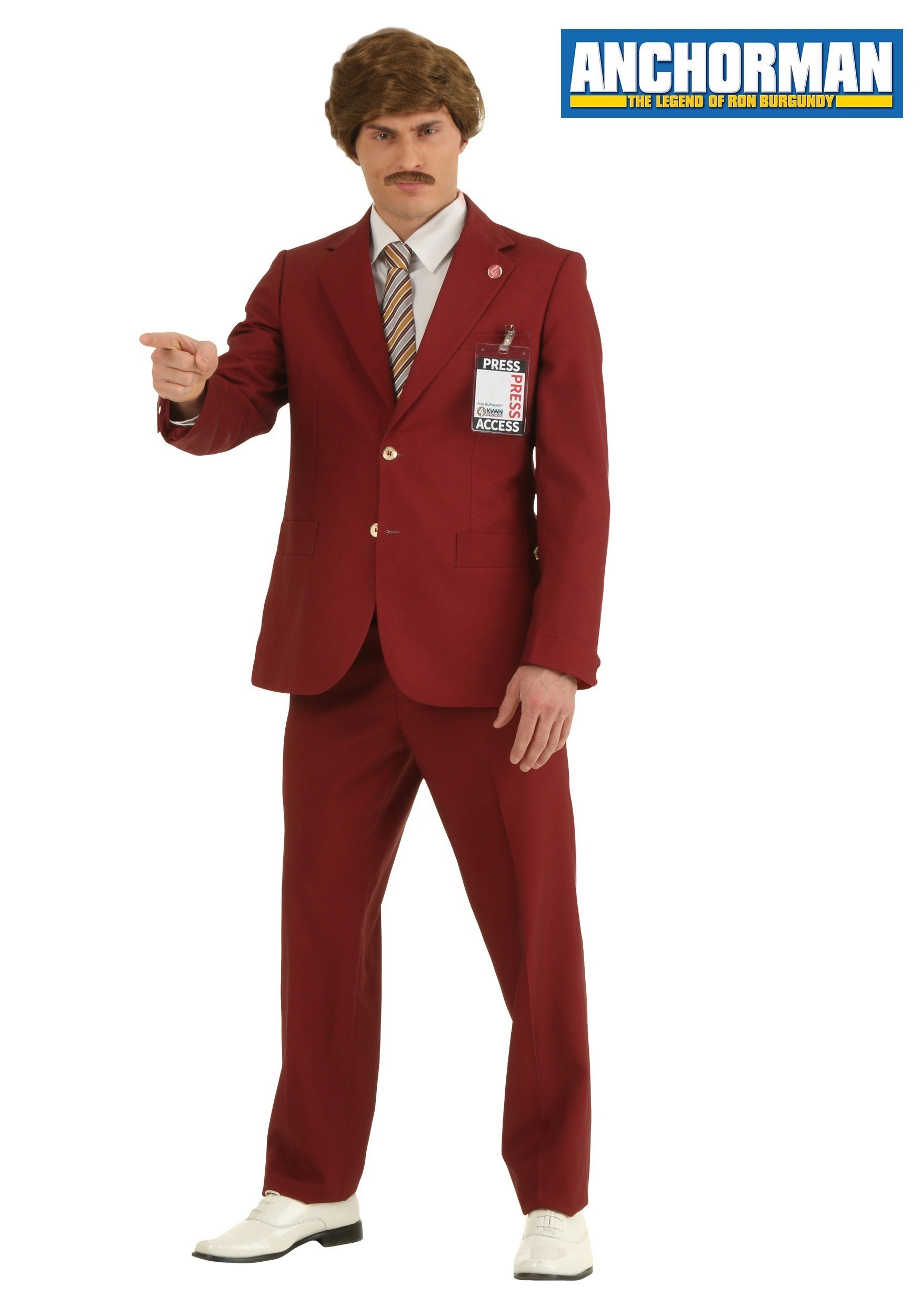 Opposuits Plus Size Authentic Ron Burgundy Suit Costume 1 Opposuits Plus Size Authentic Ron Burgundy Suit Costume