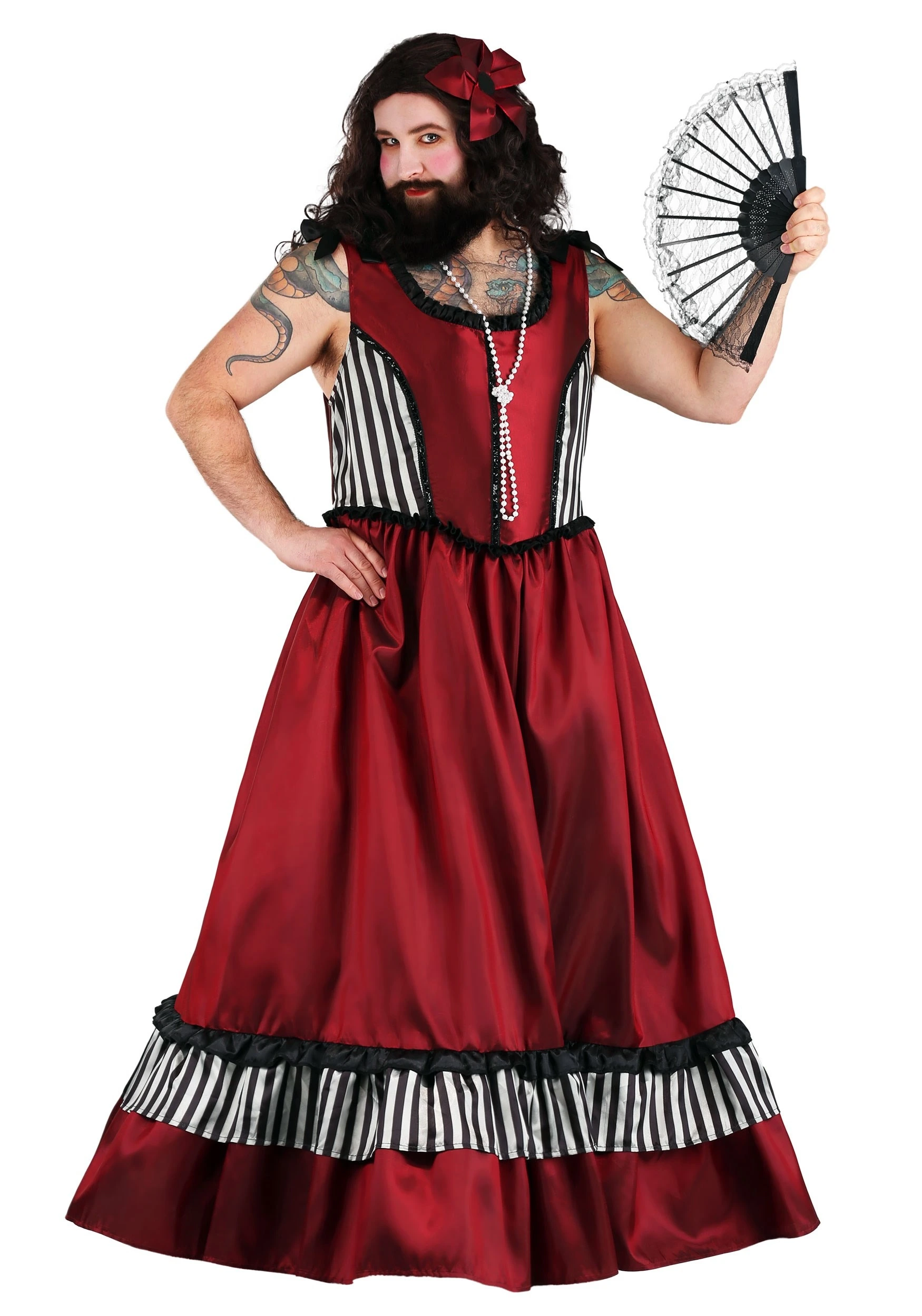 Fun Costumes Mens Plus-Size Bearded Woman Costume 1 Fun Costumes Mens Plus-Size Bearded Woman Costume