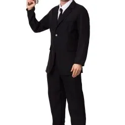 Fun Costumes Plus Size Black Suit Costume -wizard of oz costume shop plus size black suit costume alt1