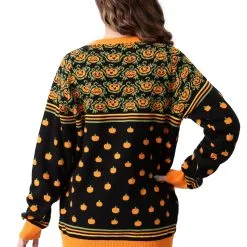 Shenzen Amilla Adult Pumpkin Patch Halloween Sweater -wizard of oz costume shop pumpkin patch ugly halloween adult sweater update1 alt3