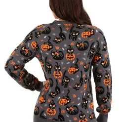 BigWan Apparel Co. Adult Quirky Kitty Halloween Sweater -wizard of oz costume shop quirky kitty halloween sweater for adults alt6
