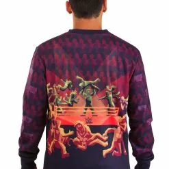 BigWan Apparel Co. WWE Radical Rumble Adult Ugly Sweatshirt -wizard of oz costume shop radical rumble wwe sweater back 2