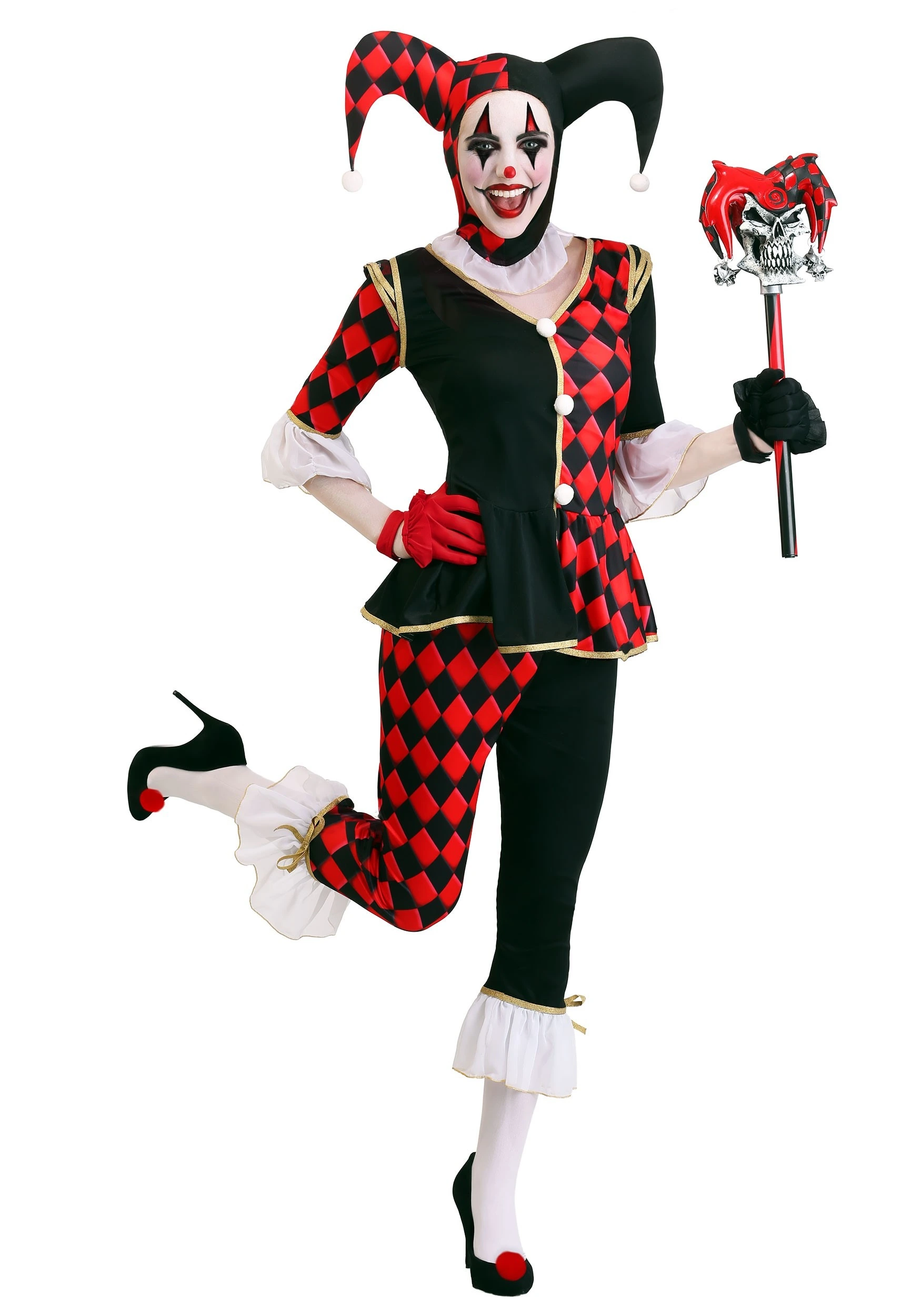 Fun Costumes Women's Regal Harlequin Costume 1 Fun Costumes Women's Regal Harlequin Costume
