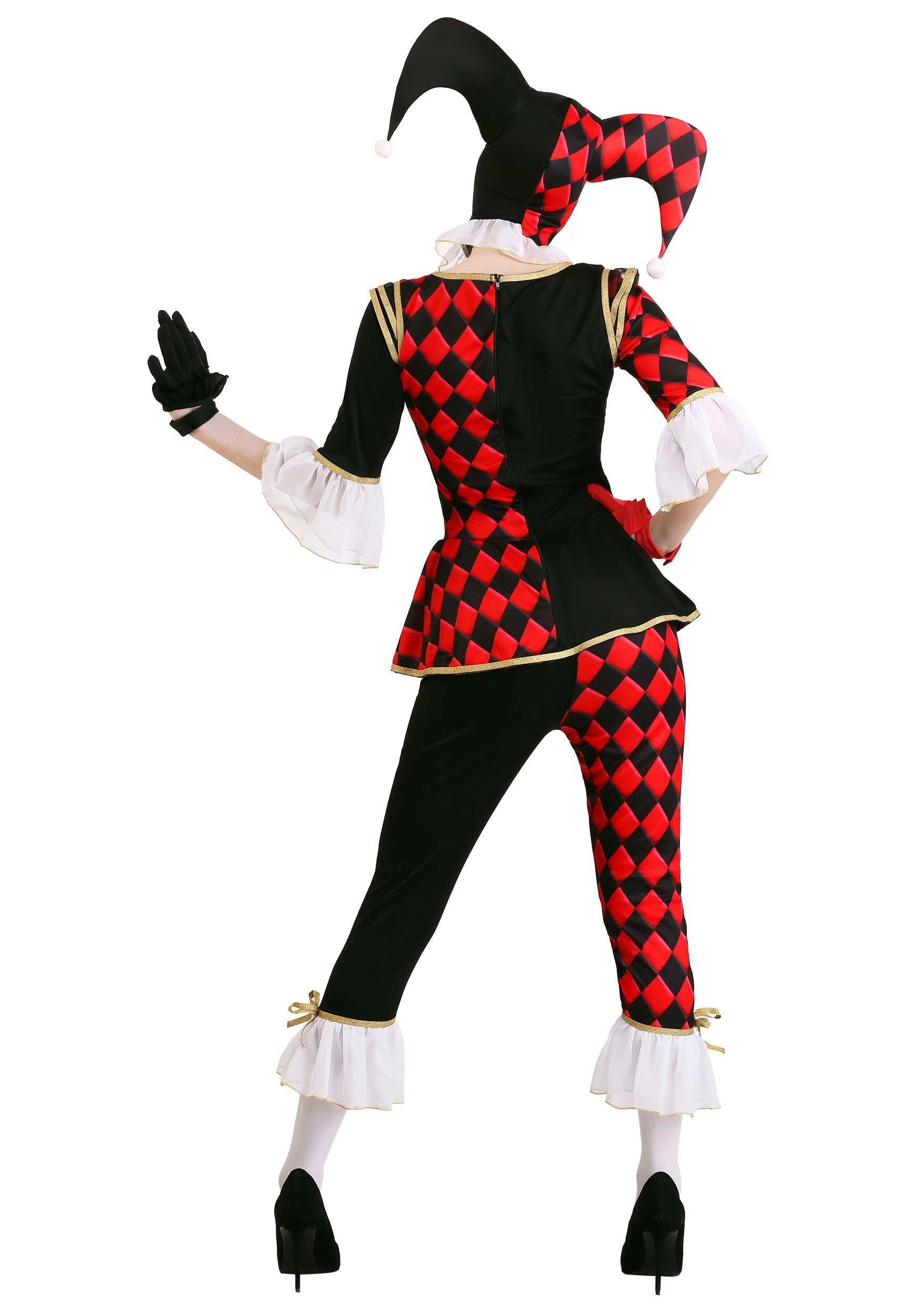 Fun Costumes Women's Regal Harlequin Costume 2 Fun Costumes Women's Regal Harlequin Costume - Image 2