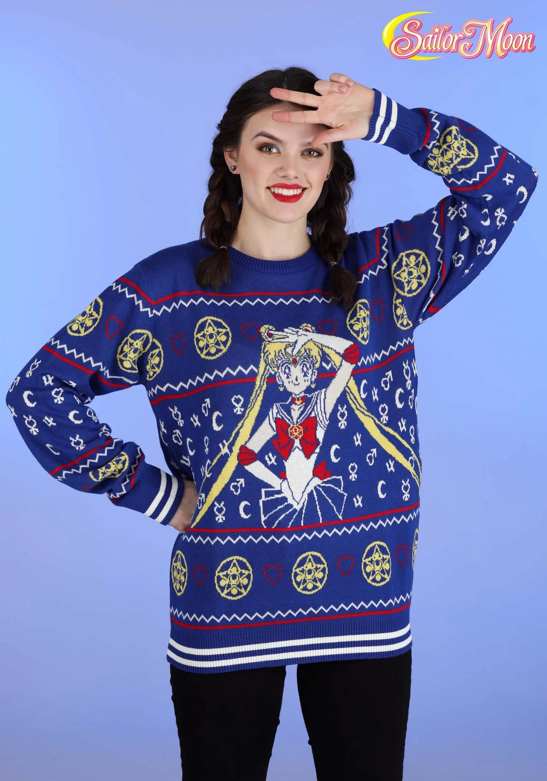 BigWan Apparel Co. Adult Sailor Moon Fair Isle Ugly Christmas Sweater 1 BigWan Apparel Co. Adult Sailor Moon Fair Isle Ugly Christmas Sweater