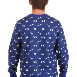 BigWan Apparel Co. Scooby-Doo Glow-in-the-Dark Halloween Sweatshirt For Adults -wizard of oz costume shop scooby doo ugly sweater alt 4