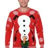 Shenzen Amilla Adult Snowman Balls Ugly Christmas Sweater