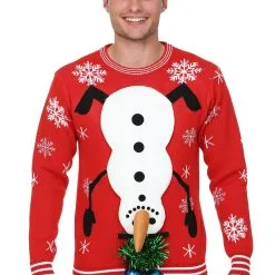 Shenzen Amilla Adult Snowman Balls Ugly Christmas Sweater