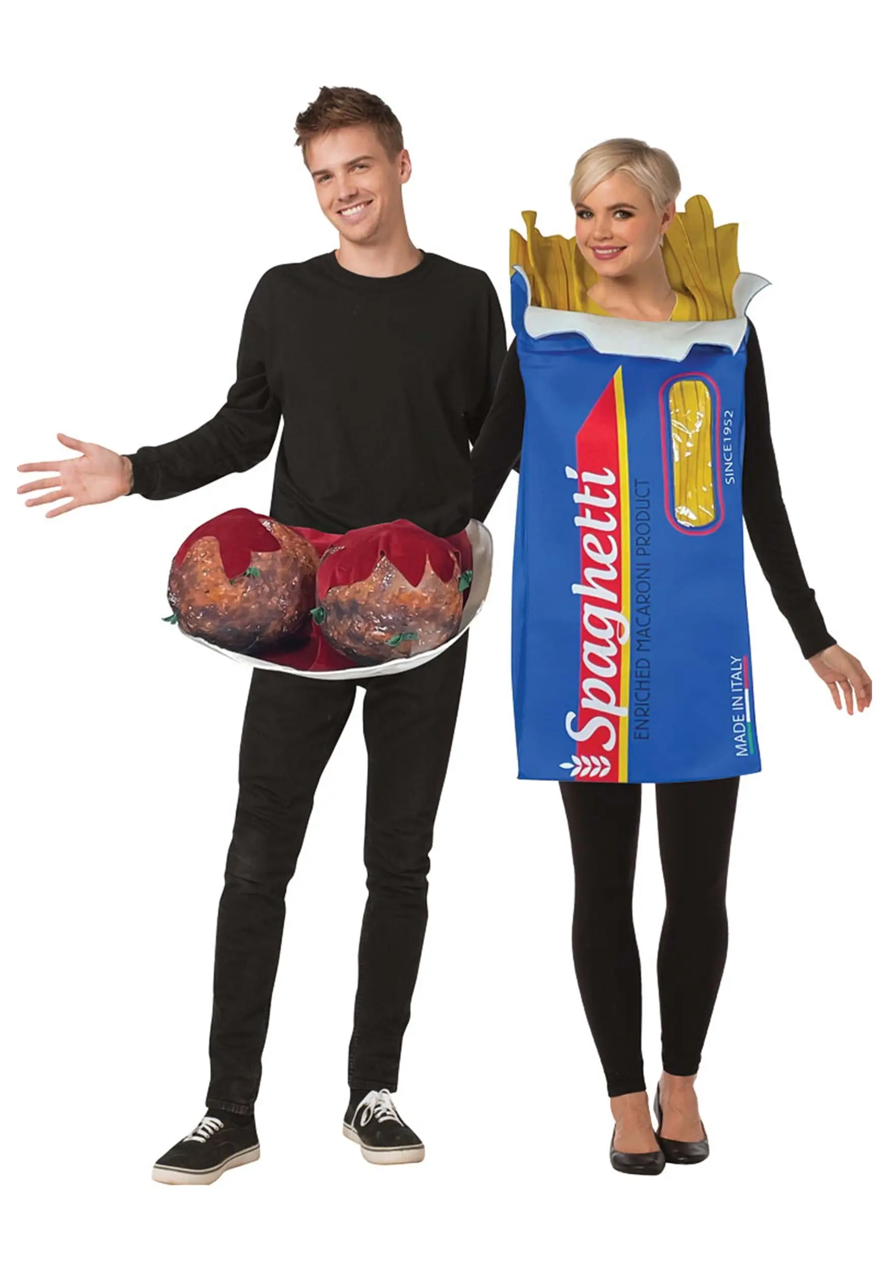 Morris Costumes Spaghetti And Meatballs Costume For Couples 1 Morris Costumes Spaghetti And Meatballs Costume For Couples