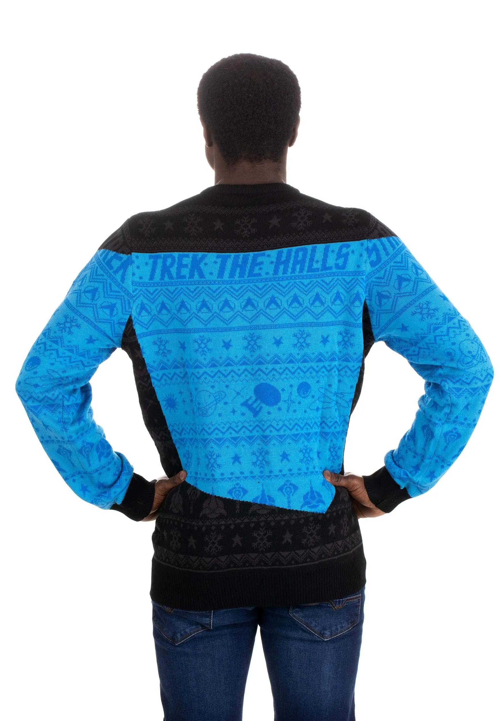 Rubber Road Ltd Star Trek Blue Christmas Sweater Accessory 3 Rubber Road Ltd Star Trek Blue Christmas Sweater Accessory - Image 3