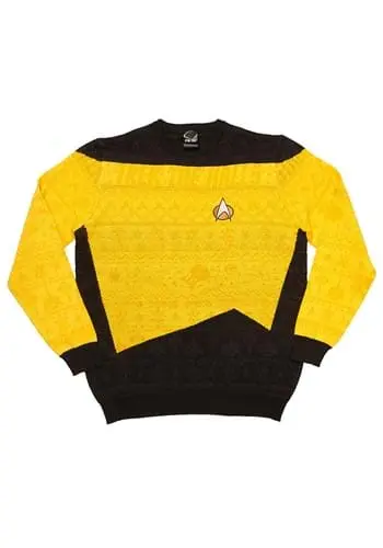 Rubber Road Ltd Yellow Star Trek Christmas Sweater 15 Rubber Road Ltd Yellow Star Trek Christmas Sweater - Image 15