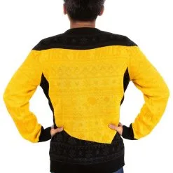 Rubber Road Ltd Yellow Star Trek Christmas Sweater 22 Rubber Road Ltd Yellow Star Trek Christmas Sweater -wizard of oz costume shop star trek yellow christmas sweater alt 7