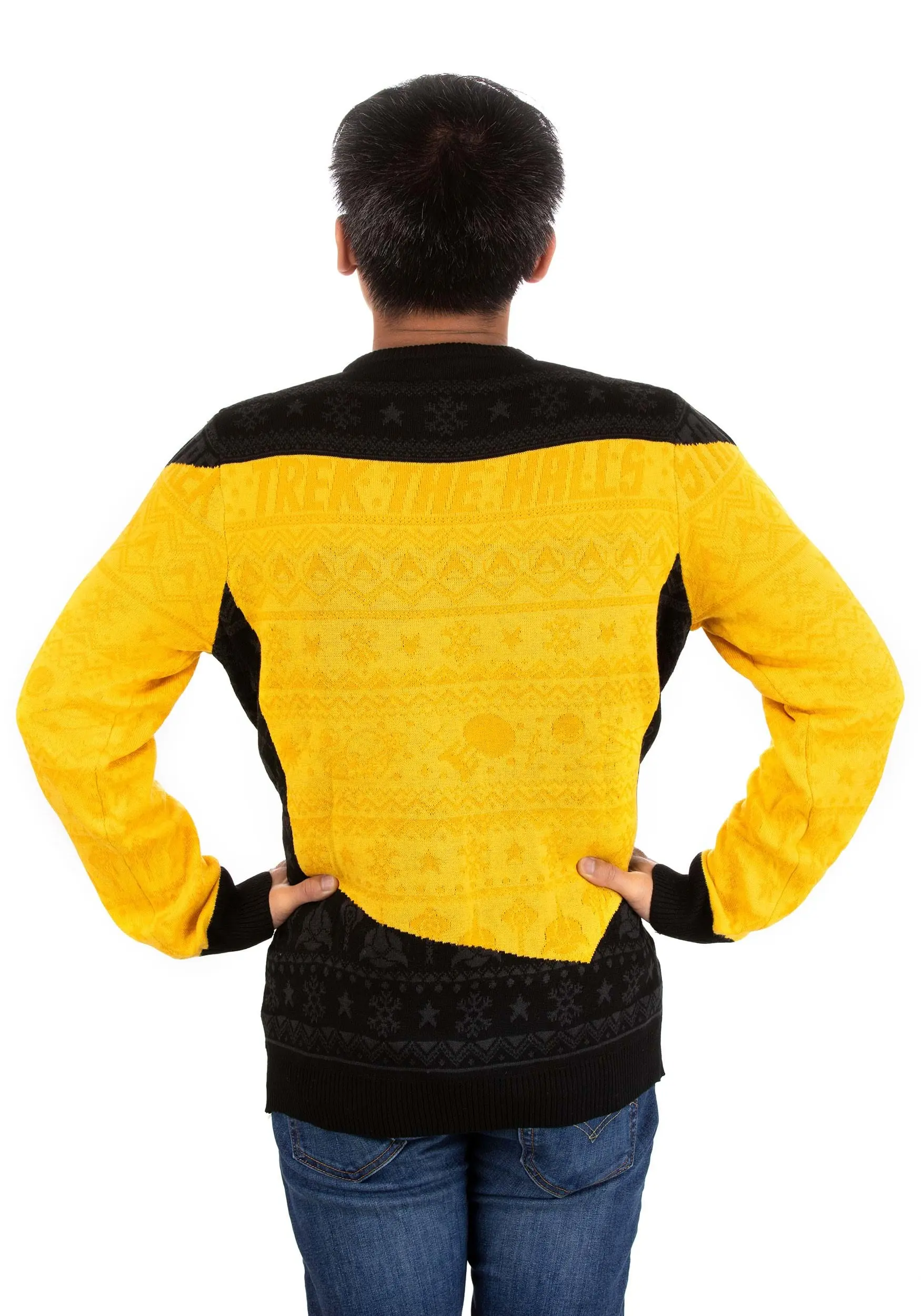 Rubber Road Ltd Yellow Star Trek Christmas Sweater 8 Rubber Road Ltd Yellow Star Trek Christmas Sweater - Image 8