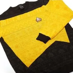 Rubber Road Ltd Yellow Star Trek Christmas Sweater 24 Rubber Road Ltd Yellow Star Trek Christmas Sweater -wizard of oz costume shop star trek yellow christmas sweater alt 9