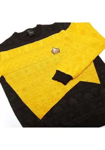 Rubber Road Ltd Yellow Star Trek Christmas Sweater 10 Rubber Road Ltd Yellow Star Trek Christmas Sweater - Image 10