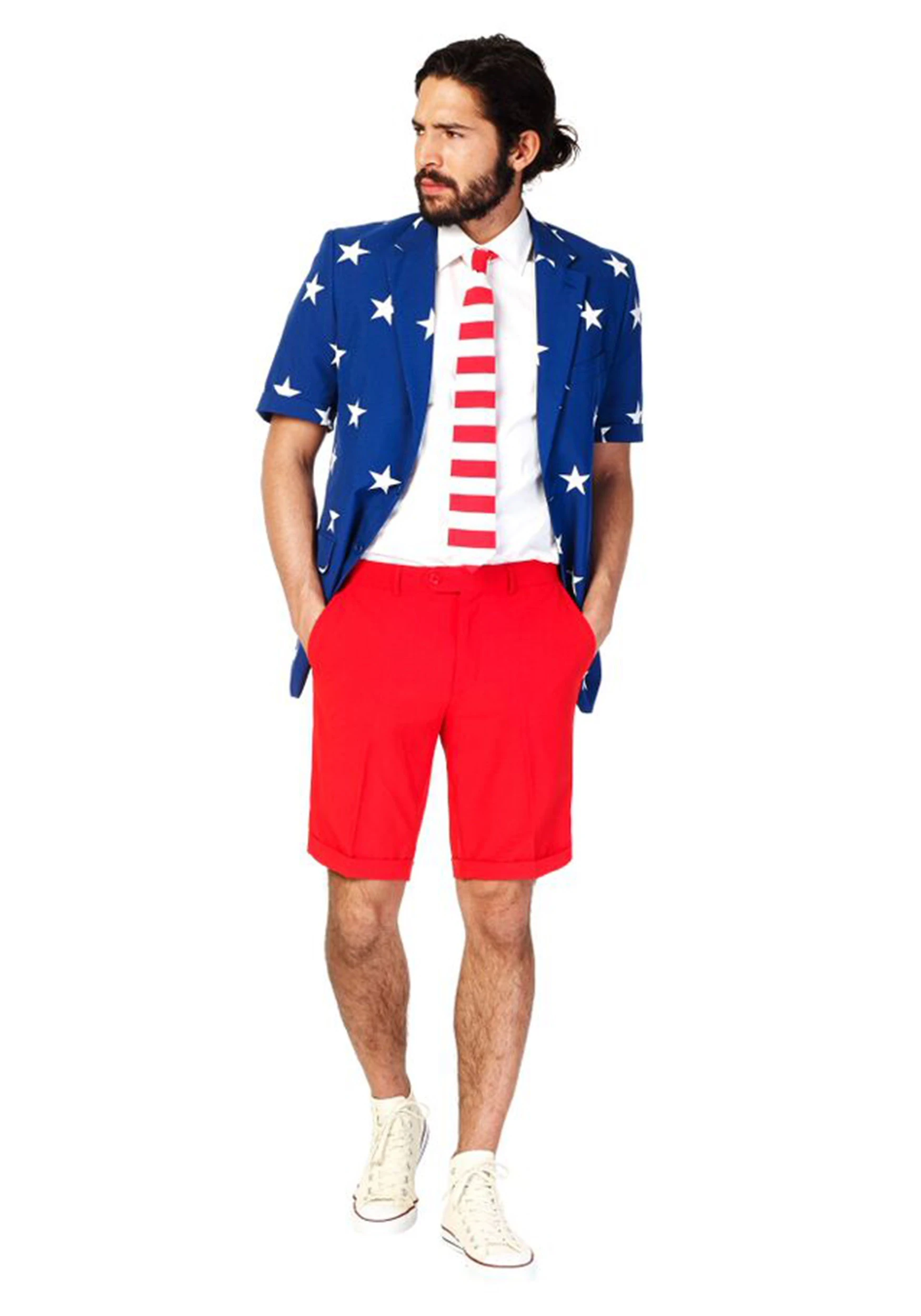 OppoSuits Men's Costume Stars & Stripes Summer Suit 1 OppoSuits Men's Costume Stars & Stripes Summer Suit