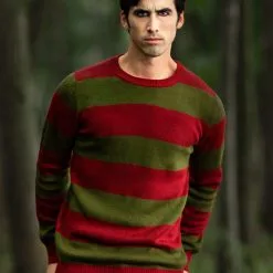 Shenzen Amilla Striped Nightmare On Elm Street Freddy Sweater For Adults -wizard of oz costume shop striped nightmare on elm street freddy adult sweater alt3