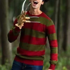 Shenzen Amilla Striped Nightmare On Elm Street Freddy Sweater For Adults -wizard of oz costume shop striped nightmare on elm street freddy adult sweater alt5