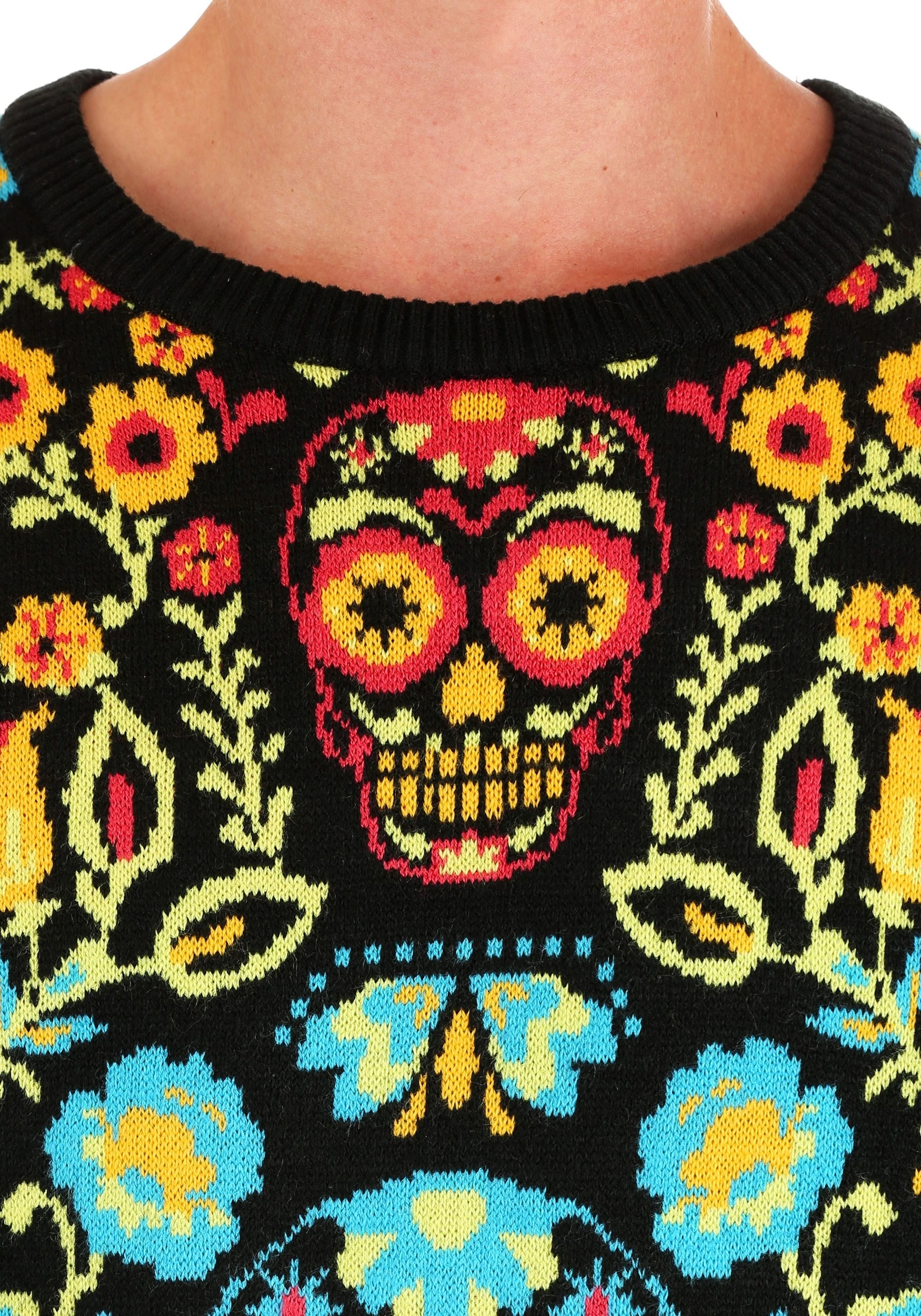 BigWan Apparel Co. Sugar Skull Halloween Adult Sweater 5 BigWan Apparel Co. Sugar Skull Halloween Adult Sweater - Image 5