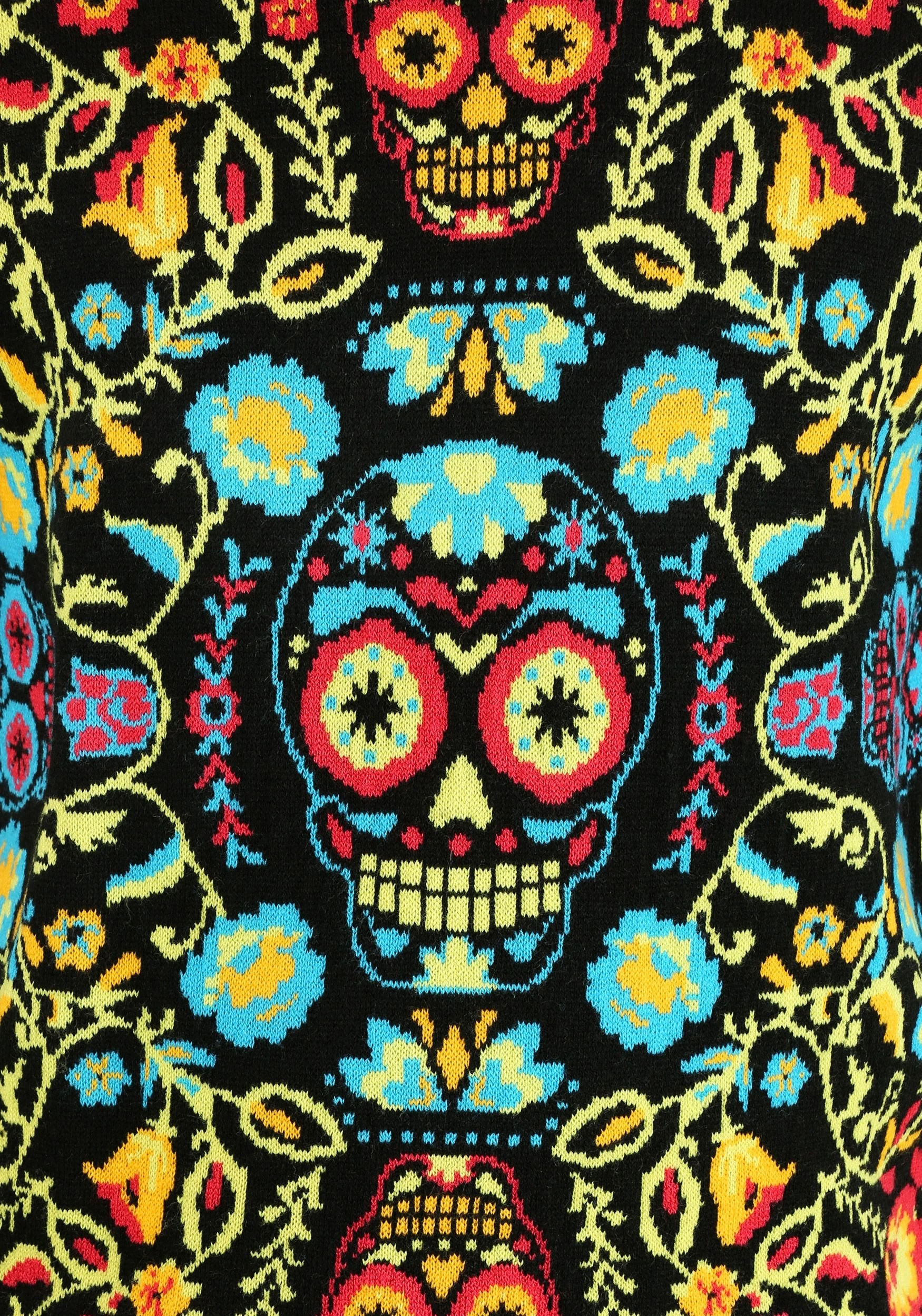 BigWan Apparel Co. Sugar Skull Halloween Adult Sweater 9 BigWan Apparel Co. Sugar Skull Halloween Adult Sweater - Image 9