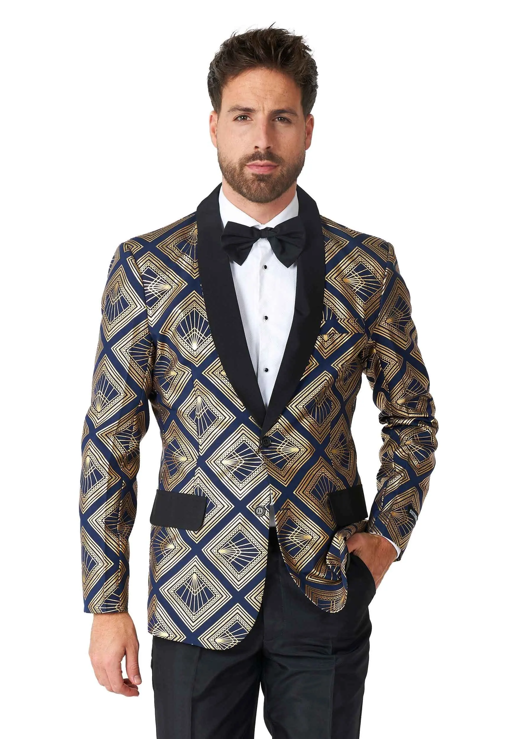 Opposuits Suitmeister Art Deco Deep Navy Suit 4 Opposuits Suitmeister Art Deco Deep Navy Suit - Image 4