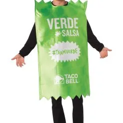 Morris Costumes Adult Verde Taco Bell Sauce Packet Taco Bell Costume