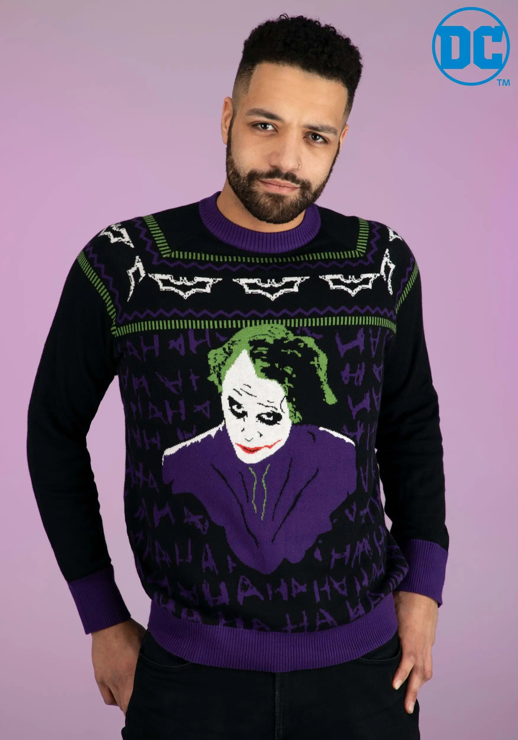BigWan Apparel Co. The Joker Dark Knight Ugly Christmas Sweater For Adults 1 BigWan Apparel Co. The Joker Dark Knight Ugly Christmas Sweater For Adults