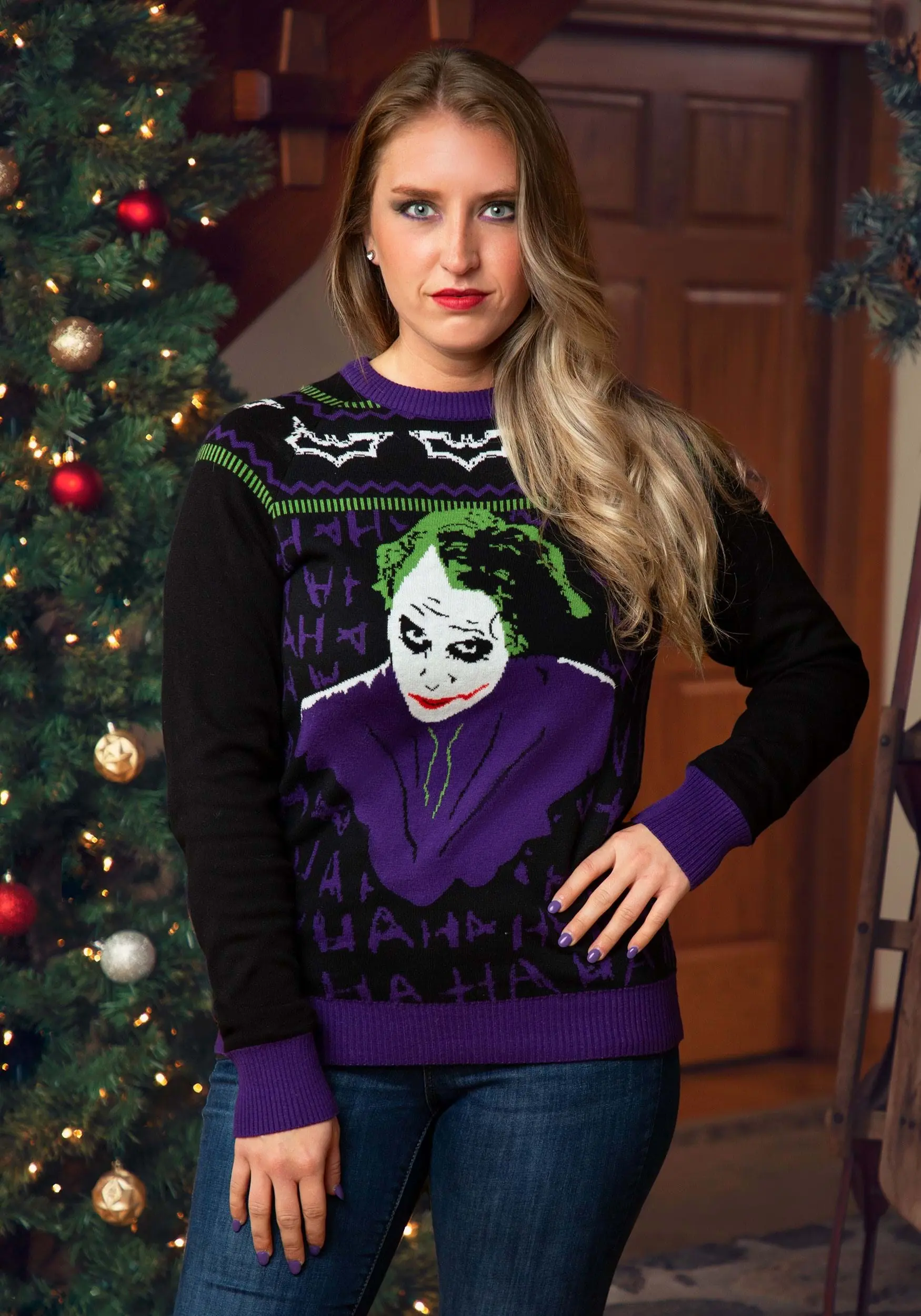 BigWan Apparel Co. The Joker Dark Knight Ugly Christmas Sweater For Adults 7 BigWan Apparel Co. The Joker Dark Knight Ugly Christmas Sweater For Adults - Image 7