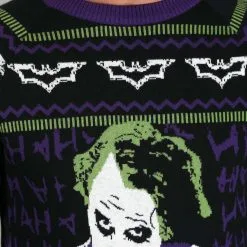 BigWan Apparel Co. The Joker Dark Knight Ugly Christmas Sweater For Adults 10 BigWan Apparel Co. The Joker Dark Knight Ugly Christmas Sweater For Adults -wizard of oz costume shop the joker dark knight ugly christmas sweater alt 2