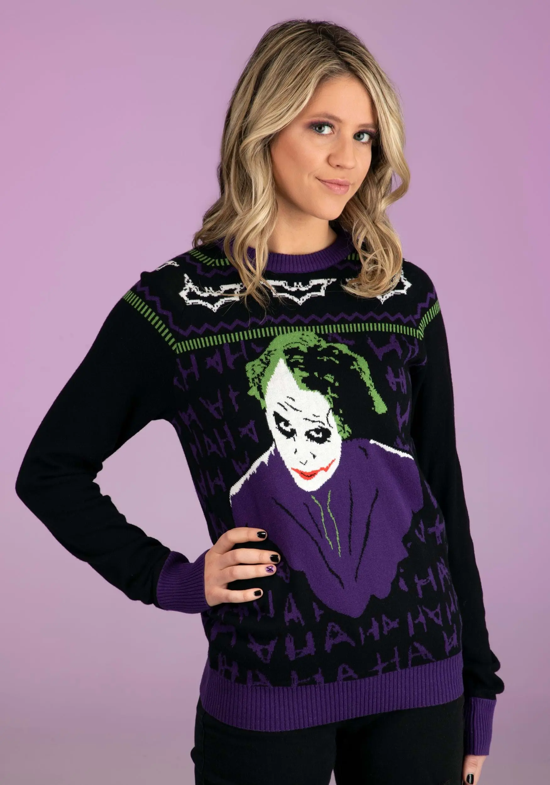 BigWan Apparel Co. The Joker Dark Knight Ugly Christmas Sweater For Adults 2 BigWan Apparel Co. The Joker Dark Knight Ugly Christmas Sweater For Adults - Image 2