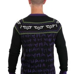 BigWan Apparel Co. The Joker Dark Knight Ugly Christmas Sweater For Adults 11 BigWan Apparel Co. The Joker Dark Knight Ugly Christmas Sweater For Adults -wizard of oz costume shop the joker dark knight ugly christmas sweater alt 5