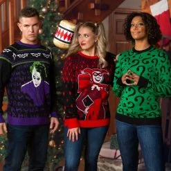 BigWan Apparel Co. The Joker Dark Knight Ugly Christmas Sweater For Adults 15 BigWan Apparel Co. The Joker Dark Knight Ugly Christmas Sweater For Adults -wizard of oz costume shop the joker dark knight ugly christmas sweater alt 9