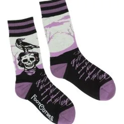 FootClothes Poe The Raven Socks -wizard of oz costume shop the raven poe socks alt 2