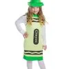 Dress Up America Toddlers Green Crayon Costume