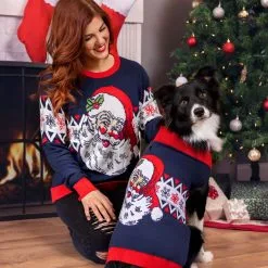 BigWan Apparel Co. Vintage Santa Christmas Sweater For Dogs 11 BigWan Apparel Co. Vintage Santa Christmas Sweater For Dogs -wizard of oz costume shop vintage santa dog sweater alt 2
