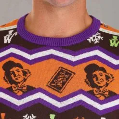 BigWan Apparel Co. Willy Wonka Ugly Sweater For Adults -wizard of oz costume shop willy wonka ugly sweater alt 3