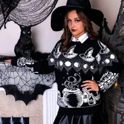 Shenzen Amilla Witch Spellcraft And Curios Halloween Sweater For Adults 9 Shenzen Amilla Witch Spellcraft And Curios Halloween Sweater For Adults -wizard of oz costume shop witch spellcraft and curios halloween sweater alt2