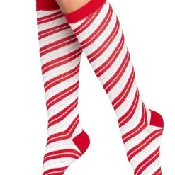 LEG AVENUE Candy Cane Knee High Socks For Women