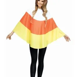 Fun World Women's Candy Corn Poncho