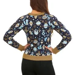 BigWan Apparel Co. Women's Christmas Tree Ornaments Ugly Sweater 10 BigWan Apparel Co. Women's Christmas Tree Ornaments Ugly Sweater -wizard of oz costume shop womens christmas tree ornaments ugly sweater 2