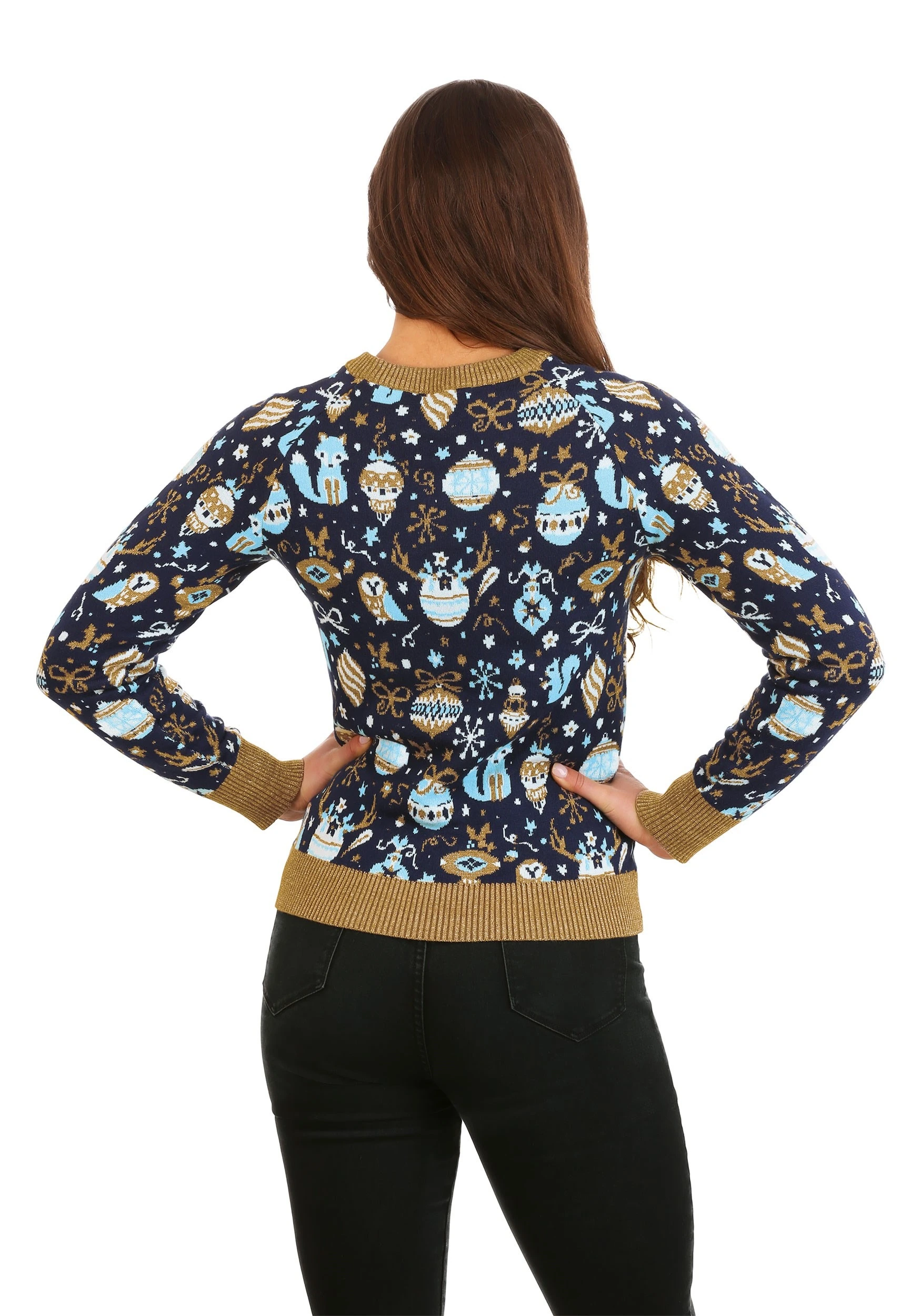 BigWan Apparel Co. Women's Christmas Tree Ornaments Ugly Sweater 3 BigWan Apparel Co. Women's Christmas Tree Ornaments Ugly Sweater - Image 3